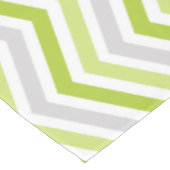 Groene, grijze en witte Chevron Stripe Tablecloth Tafelkleed (Gekanteld)