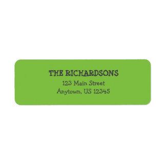 Groene grijze Halloween Return Address Labels