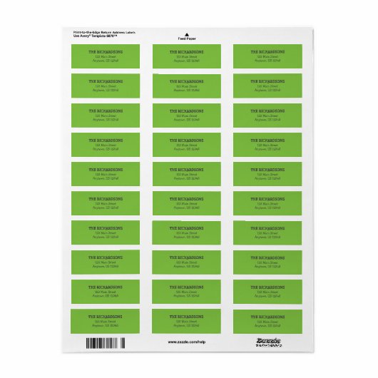 Groene grijze Halloween Return Address Labels (Full Sheet)