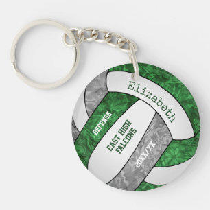 groene grijze sportbeoefening op maat volleybal sleutelhanger
