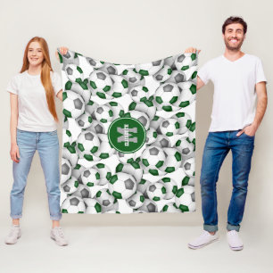 groene grijze sportjongens voetbalclubs kleuren fleece deken