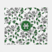 groene grijze sportjongens voetbalclubs kleuren fleece deken (Voorkant (Horizontaal))