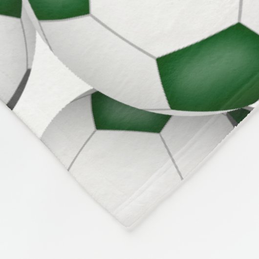groene grijze sportjongens voetbalclubs kleuren fleece deken (Hoek)