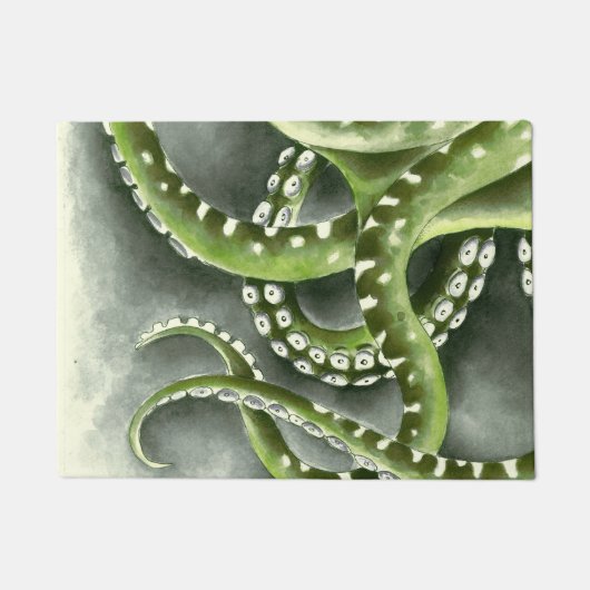 Groene grijze Tentacles Deurmat (Voorkant)