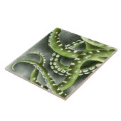 Groene grijze Tentacles Tegeltje (Zijkant)