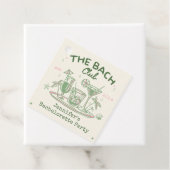 Groene grillige Beach Cocktail Bachelorette Party Bedankjes Labels (In situ)