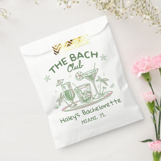 Groene grillige Beach Cocktail Bachelorette Party Bedankzakje (Gezegeld)
