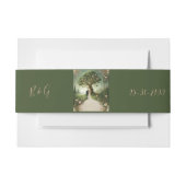 Groene grillige middeleeuwse bos bruiloft uitnodigingen wikkel (Voorkant Voorbeeld)