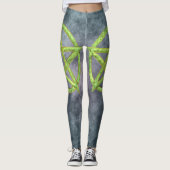 Groene Grimoire: Peridot Pentagram Leggings (Voorkant)