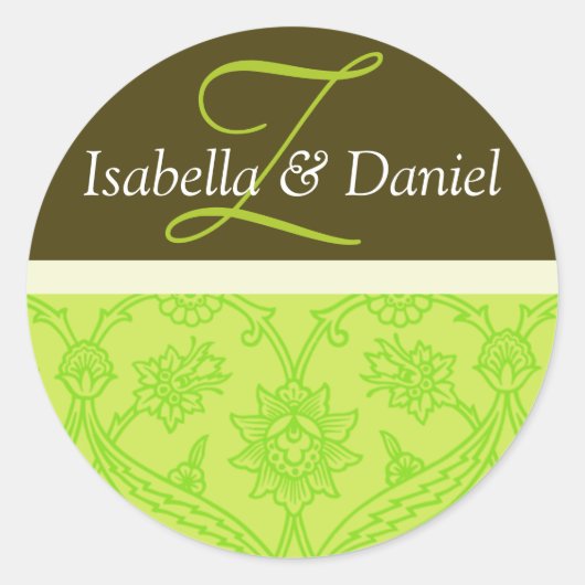 Groene groenboeken voor enveloppen ronde sticker (Voorkant)