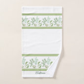 Groene groene bladeren en vertakkingen met een aan bad handdoek (Handdoek)