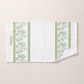 Groene groene bladeren en vertakkingen met een aan bad handdoek (Handdoek)
