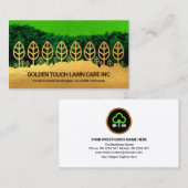 Groene groene bosgouden laag gelanceerde zorg visitekaartje (Voorkant / Achterkant)