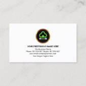 Groene groene bosgouden laag gelanceerde zorg visitekaartje (Achterkant)