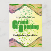 Groene groene gele Waterverf golfsterren Briefkaart (Voorkant)