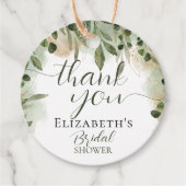 Groene groene gouden script kalligrafie Dank je Bedankjes Labels (Voorkant)