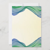 Groene groene grensgolven voor het grote openen kaart (Achterkant)