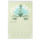Groene groene groene groene groene ogen jaarlijkse kalender (Jan 2027)
