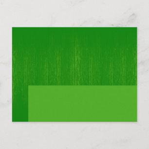 Groene/Groene Houten Graan Bruiloft Schrijfbare Pl Briefkaart