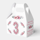 Groene groene olievlek met bloemen bloemen bedankdoosjes (Voorkant Zijde)