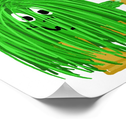 Groene groene planeet poster (Hoek)