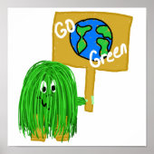 Groene groene planeet poster (Voorkant)