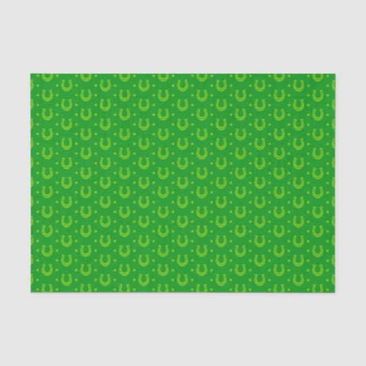 GROENE GROENEN VAN IERSE CELTISCHE HOEFIJZERS TISSUEPAPIER (Voorkant)