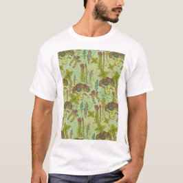 Groene groenten patroon. Grafisch T-shirt