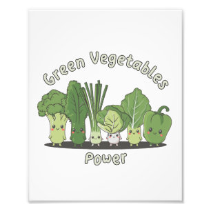 Groene groenten Power Foto Afdruk