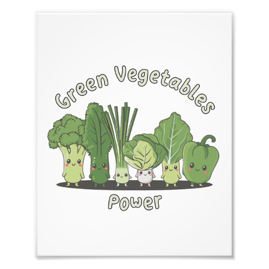 Groene groenten Power Foto Afdruk (Voorkant)