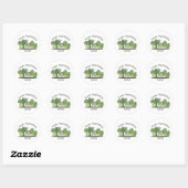 Groene groenten Power Ronde Sticker (Vel)