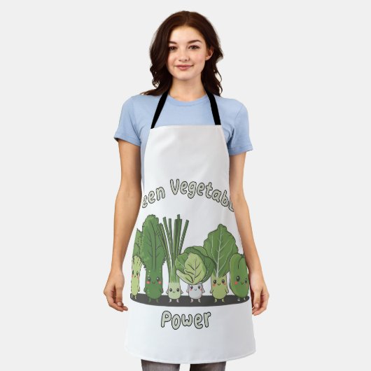 Groene groenten Power Schort (Gedragen)