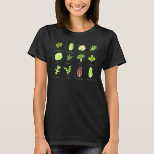 Groene Groenten Schattige Gezonde Salade Voedsel L T-shirt