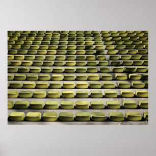 Groene groepsstoelen poster
