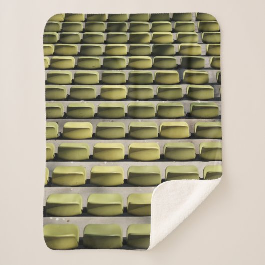 Groene groepsstoelen sherpa deken (Voorkant)