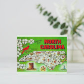 Groene groet uit North Carolina Briefkaart (Staand voorkant)