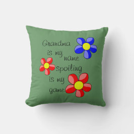 Groene grootouder / kleinkinderen Citaat Pillow Kussen