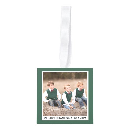  Groene Grootouders Kerstmis Foto Decoratie (Voorkant)