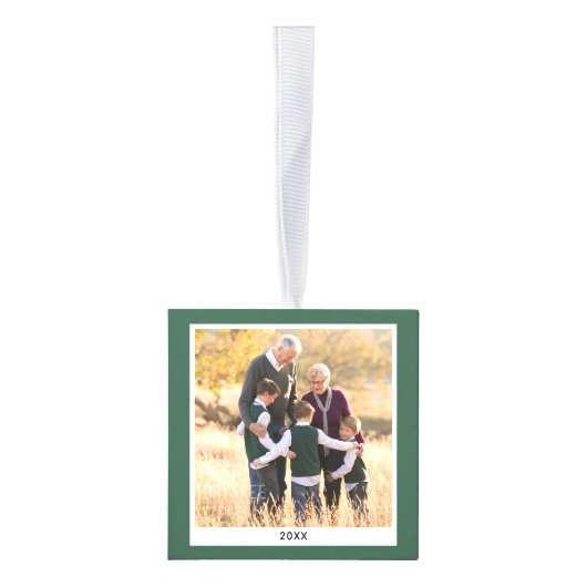 Groene Grootouders Kerstmis Foto Decoratie (Rechts)