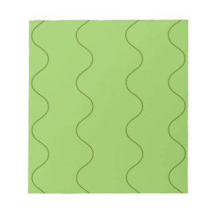 Groene Groovy Golvende Lijn Abstract Moderne Minim Notitieblok