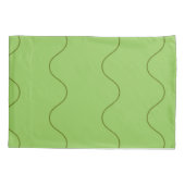 Groene Groovy Wavy Line Abstract Modern Minimalist Kussensloop (Achterkant)