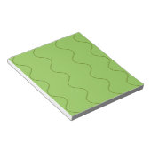 Groene Groovy Wavy Line Abstract Modern Minimalist Notitieblok (Schuin)