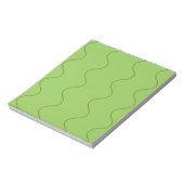 Groene Groovy Wavy Line Abstract Modern Minimalist Notitieblok (Linkerzijde)