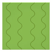 Groene Groovy Wavy Line Abstract Modern Minimalist Perfect Poster (Voorkant)
