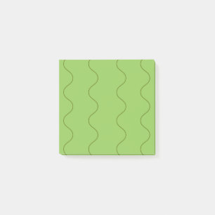 Groene Groovy Wavy Line Abstract Modern Minimalist Post-it® Notes
