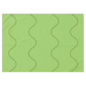 Groene Groovy Wavy Line Abstract Modern Minimalist Tafelkleed (Voorkant (Horizontaal))