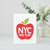 Groene Grote Apple NYC Briefkaart (Staand voorkant)