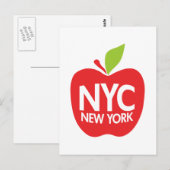Groene Grote Apple NYC Briefkaart (Voorkant / Achterkant)