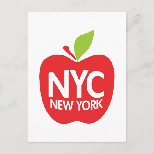 Groene Grote Apple NYC Briefkaart (Voorkant)