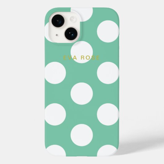 Groene Grote Polka Dots iPhone 7+ Hoesje (Achterkant)